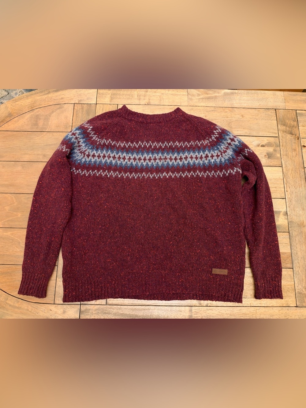 Men's Burgundy Sherpa Adventures Wool Sweater